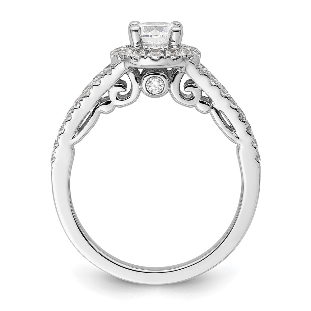 Buy Exclusive 14K White Gold Halo Engagement Ring with 5/8 Carat Diamonds