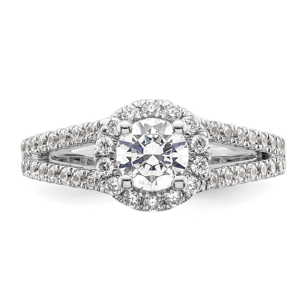 Buy Exclusive 14K White Gold Halo Engagement Ring with 5/8 Carat Diamonds