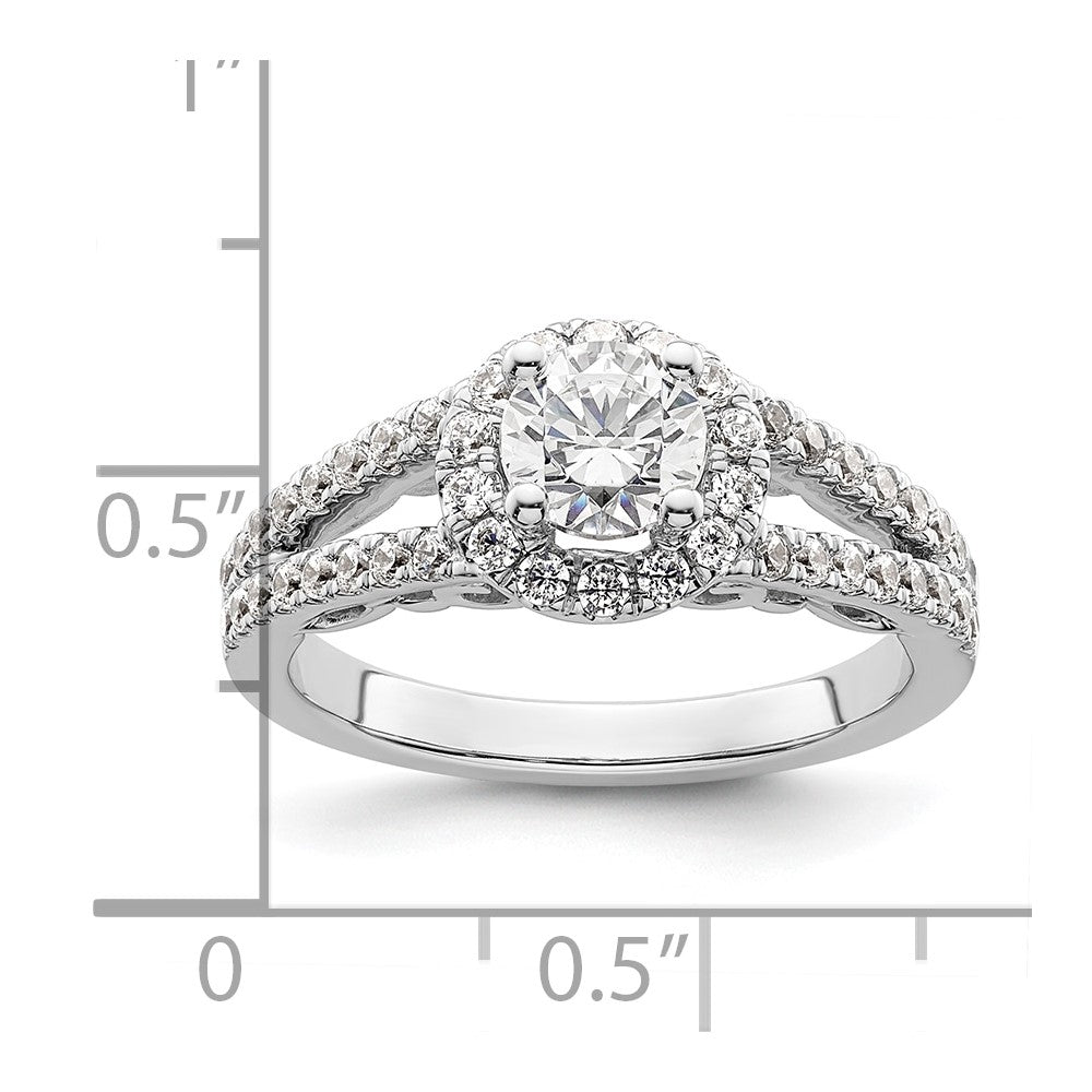 Buy Exclusive 14K White Gold Halo Engagement Ring with 5/8 Carat Diamonds