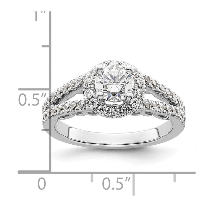 Buy Exclusive 14K White Gold Halo Engagement Ring with 5/8 Carat Diamonds-7