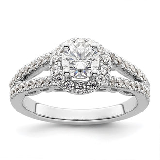 Buy Exclusive 14K White Gold Halo Engagement Ring with 5/8 Carat Diamonds