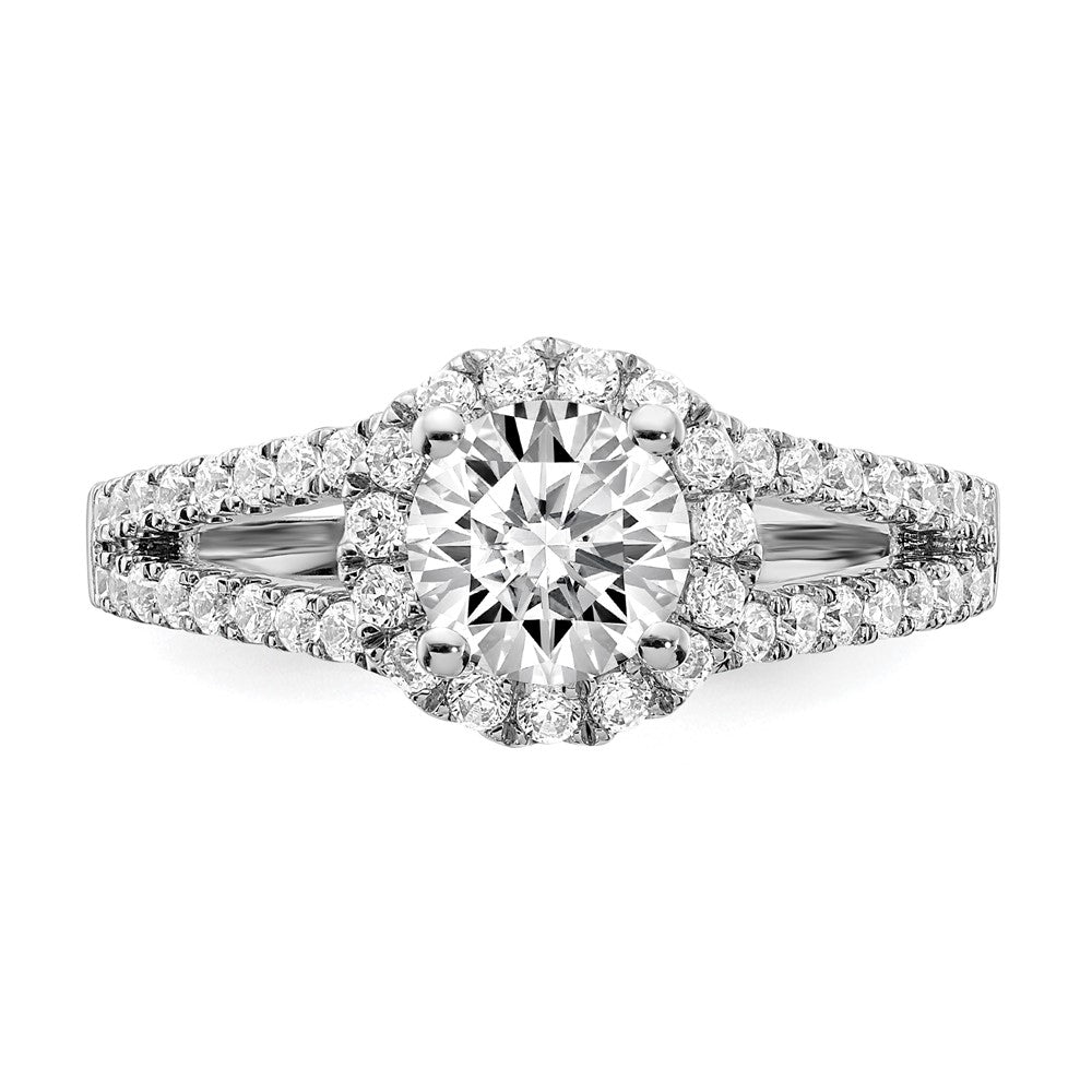 Buy Exclusive 14K White Gold Halo Semi-Mount Engagement Ring for 1 Carat