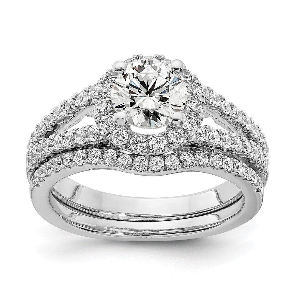 Buy Exclusive 14K White Gold Halo Semi-Mount Engagement Ring for 1 Carat
