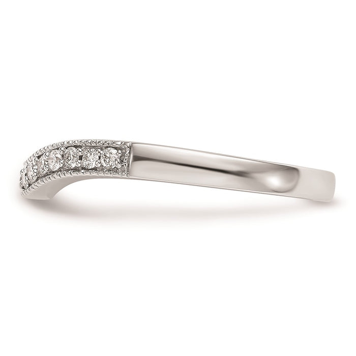 Buy Stylish 14K White Gold Curved Wedding Band Setting - Luxury & Quality-3