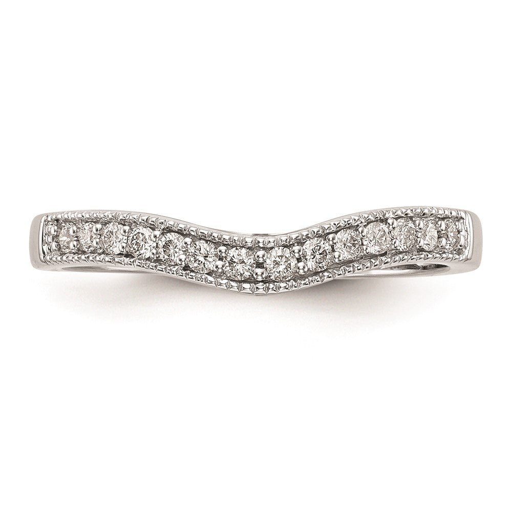 Buy Stylish 14K White Gold Curved Wedding Band Setting - Luxury & Quality