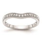 Buy Stylish 14K White Gold Curved Wedding Band Setting - Luxury & Quality-1