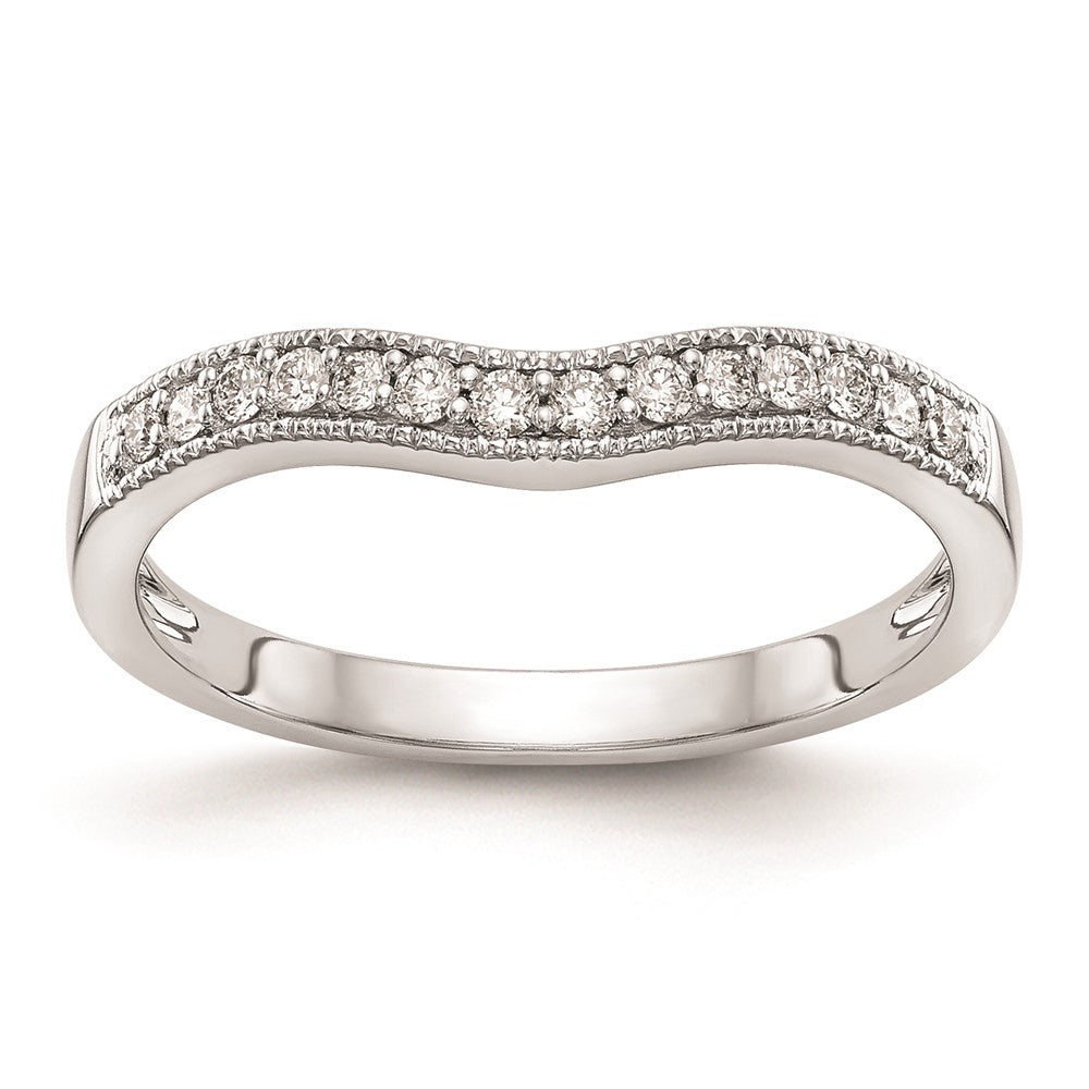 Buy Stylish 14K White Gold Curved Wedding Band Setting - Luxury & Quality