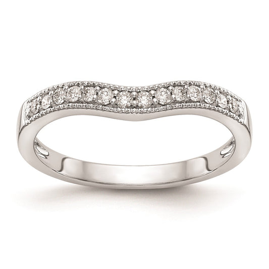 Buy Stylish 14K White Gold Curved Wedding Band Setting - Luxury & Quality
