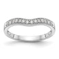 Buy Stylish 14K White Gold Wedding Band with 1/6 Carat Diamond - Discounted!-1