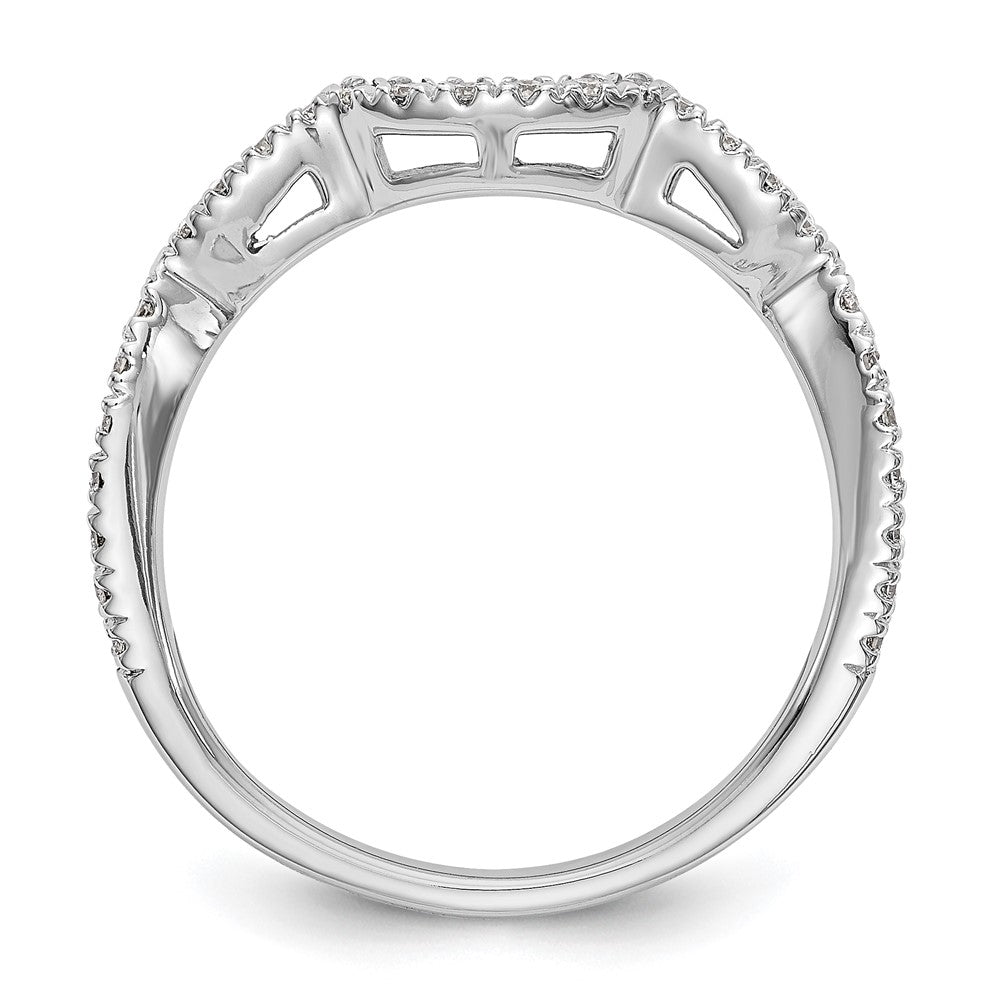 Buy Stylish 14K White Gold 1/3 Carat Diamond Contoured Wedding Band Set