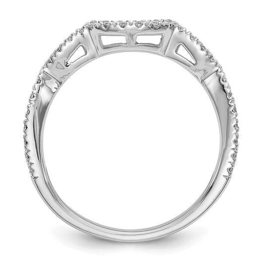 Buy Stylish 14K White Gold 1/3 Carat Diamond Contoured Wedding Band Set