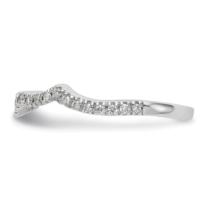 Buy Stylish 14K White Gold 1/3 Carat Diamond Contoured Wedding Band Set-3
