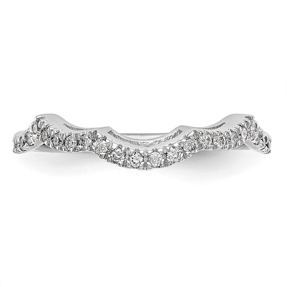Buy Stylish 14K White Gold 1/3 Carat Diamond Contoured Wedding Band Set