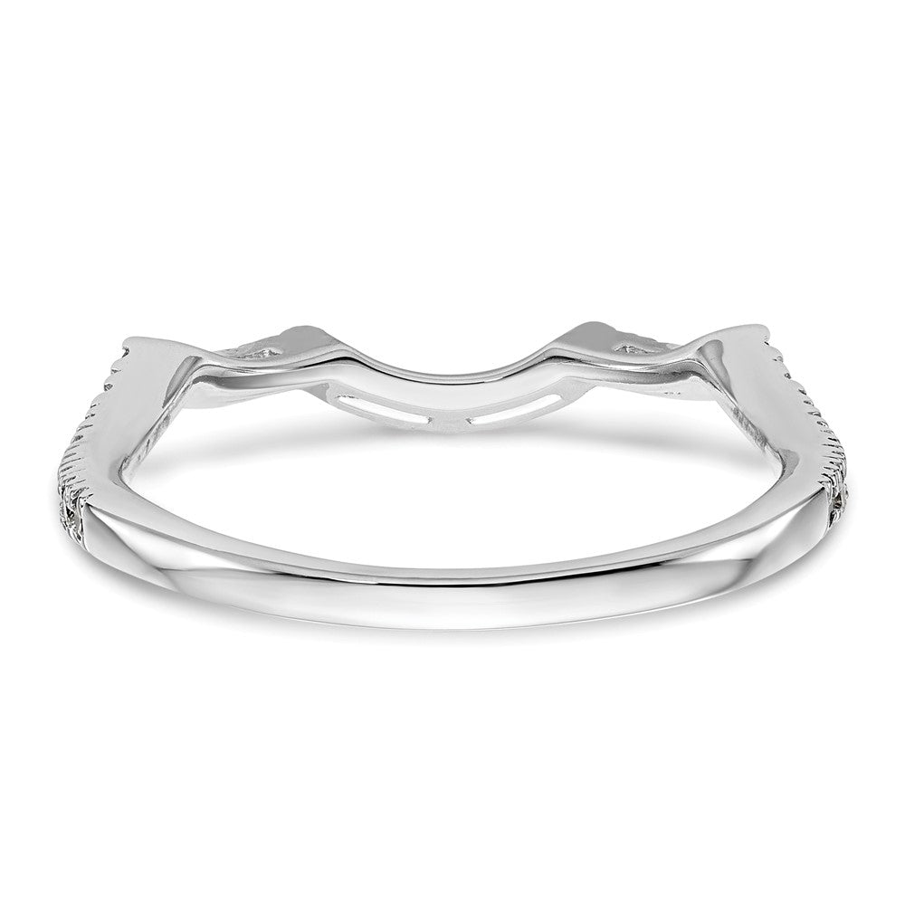 Buy Stylish 14K White Gold 1/3 Carat Diamond Contoured Wedding Band Set