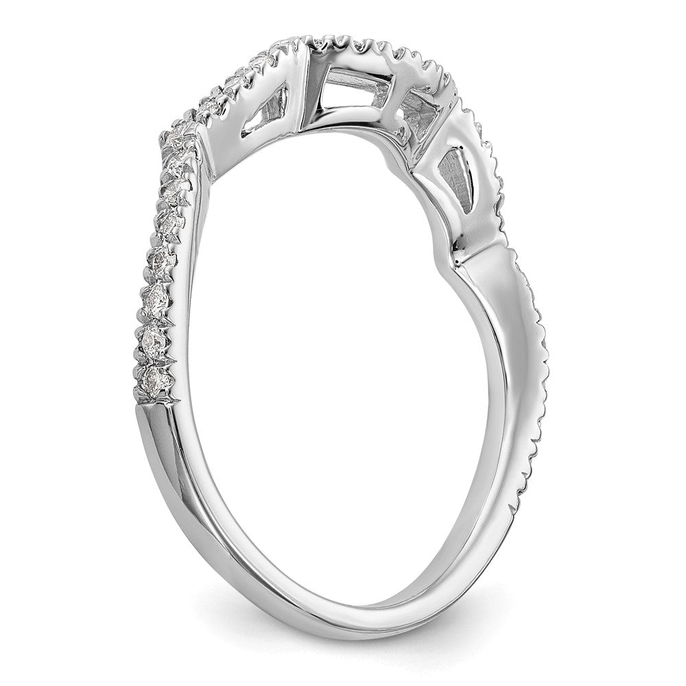 Buy Stylish 14K White Gold 1/3 Carat Diamond Contoured Wedding Band Set