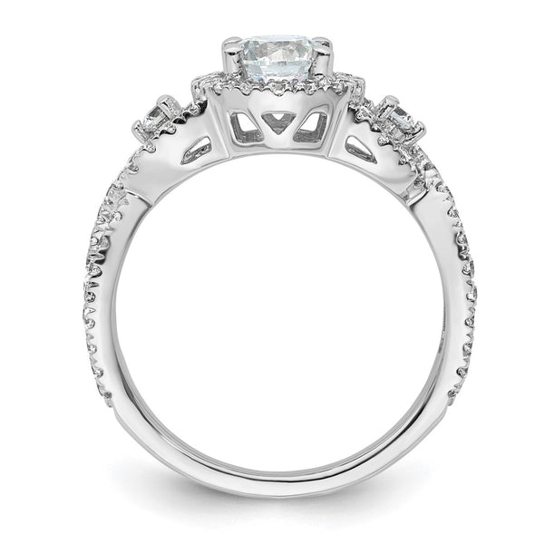 High-Quality 14K White Gold Semi-Mount Engagement Ring for 3/4 Carat Diamond - Stylish Value