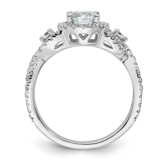 High-Quality 14K White Gold Semi-Mount Engagement Ring for 3/4 Carat Diamond - Stylish Value