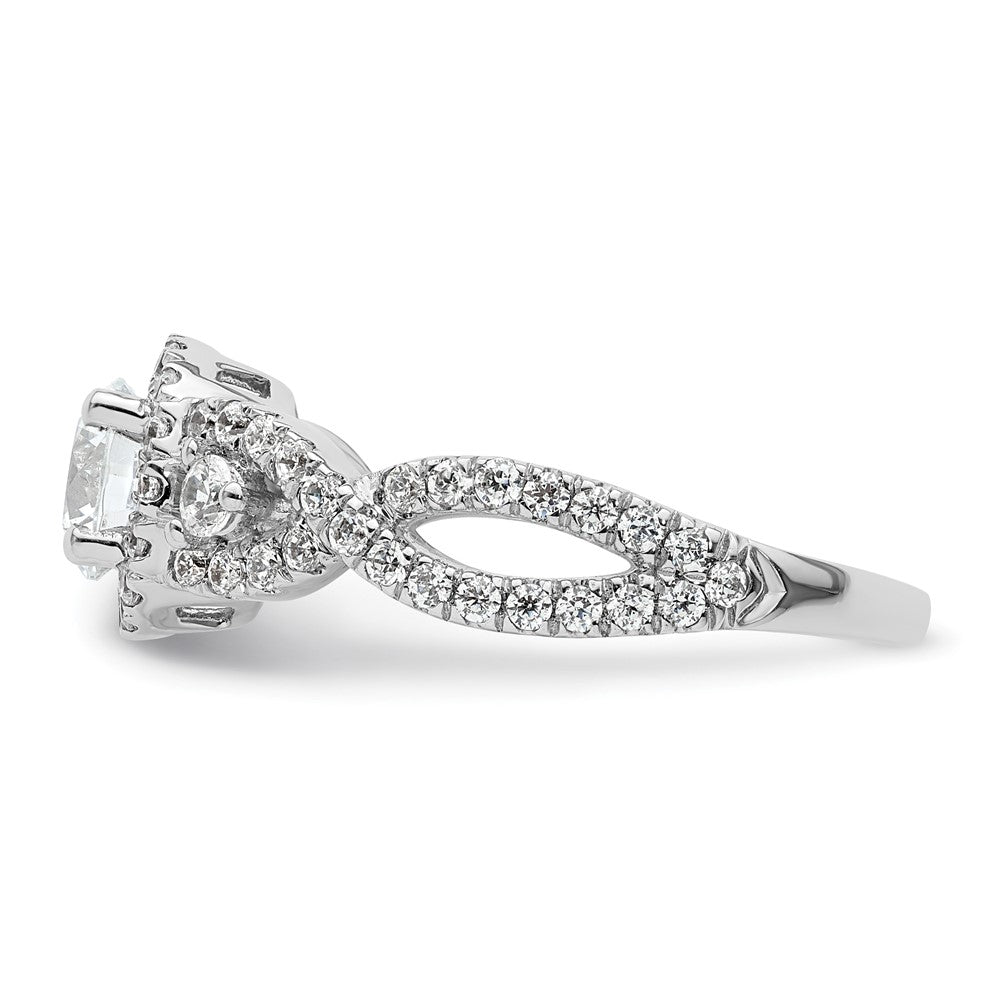 High-Quality 14K White Gold Semi-Mount Engagement Ring for 3/4 Carat Diamond - Stylish Value