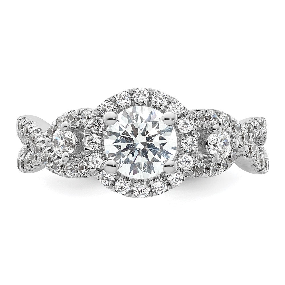 High-Quality 14K White Gold Semi-Mount Engagement Ring for 3/4 Carat Diamond - Stylish Value
