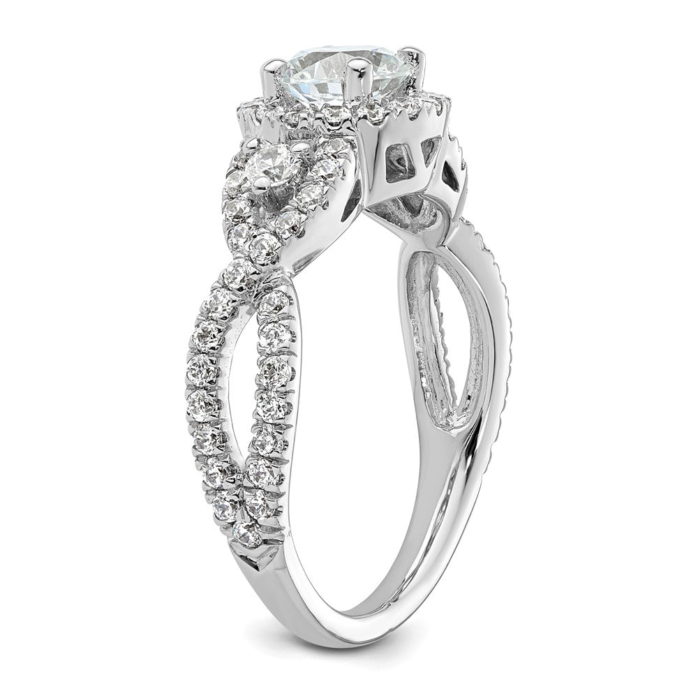 High-Quality 14K White Gold Semi-Mount Engagement Ring for 3/4 Carat Diamond - Stylish Value