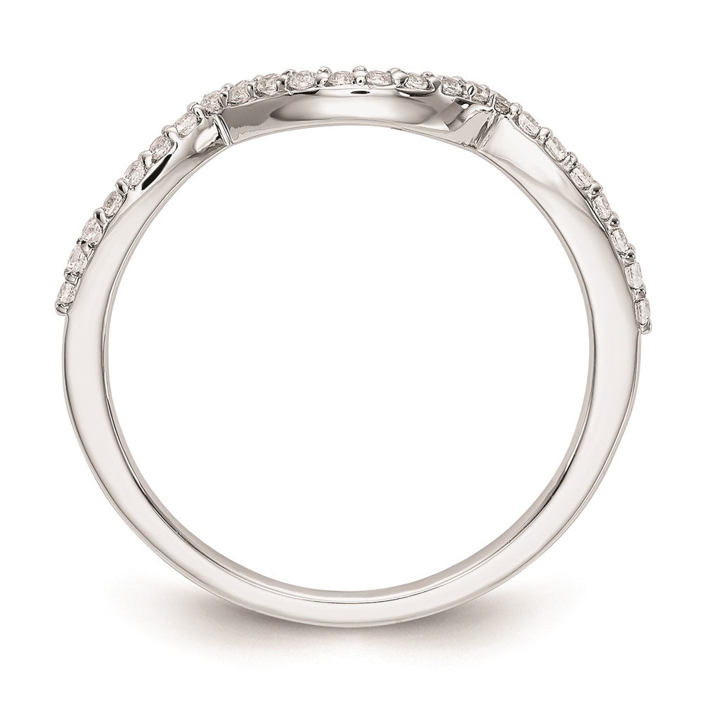 Buy Stylish 14K White Gold Curved Wedding Band Setting - Affordable Elegance