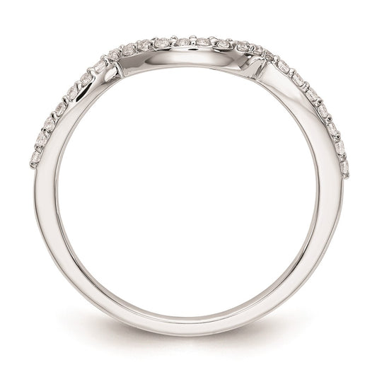 Buy Stylish 14K White Gold Curved Wedding Band Setting - Affordable Elegance