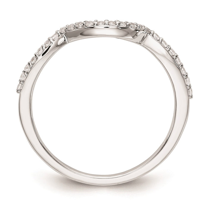 Buy Stylish 14K White Gold Curved Wedding Band Setting - Affordable Elegance-2