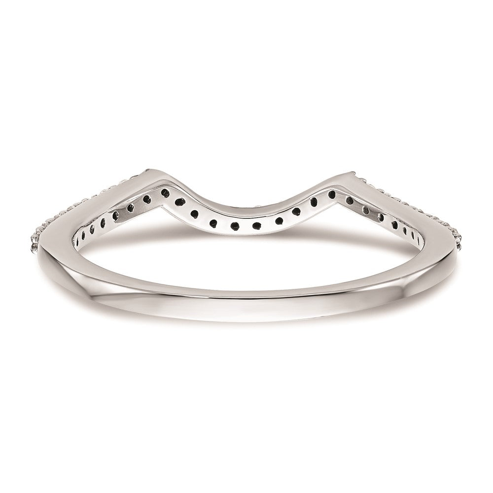 Buy Stylish 14K White Gold Curved Wedding Band Setting - Affordable Elegance