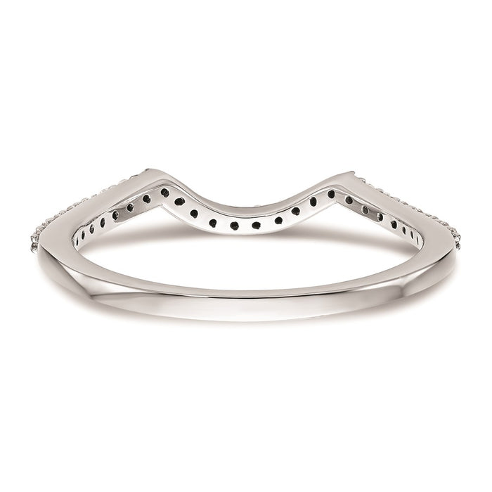 Buy Stylish 14K White Gold Curved Wedding Band Setting - Affordable Elegance-5