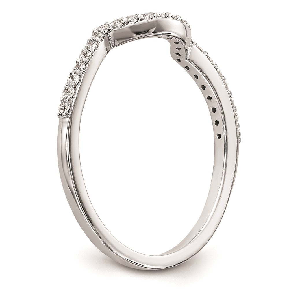 Buy Stylish 14K White Gold Curved Wedding Band Setting - Affordable Elegance