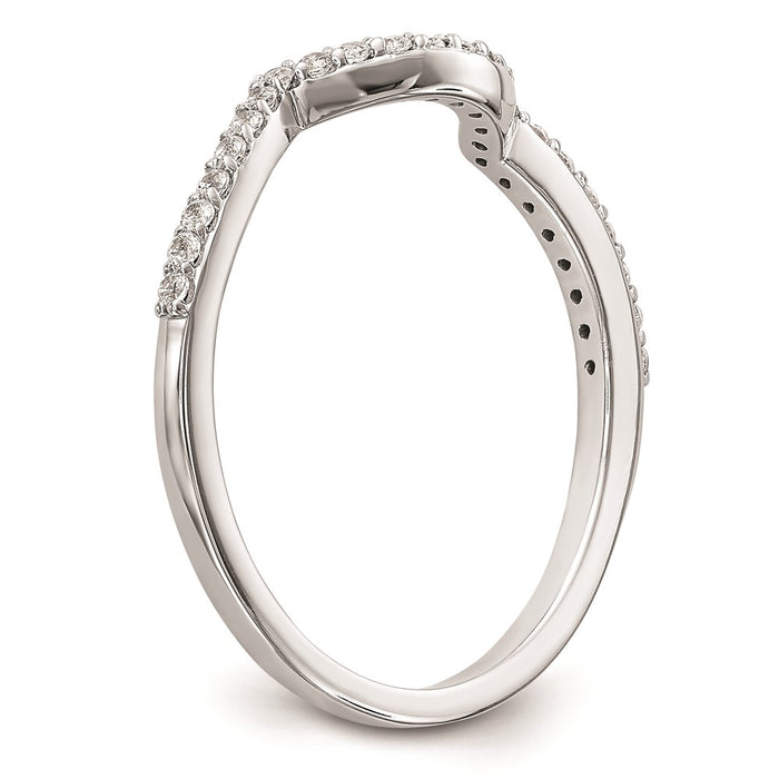 Buy Stylish 14K White Gold Curved Wedding Band Setting - Affordable Elegance-6