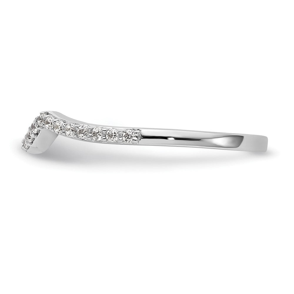 Buy Stylish 14K White Gold Wedding Band with 1/8 Carat Diamond Accents