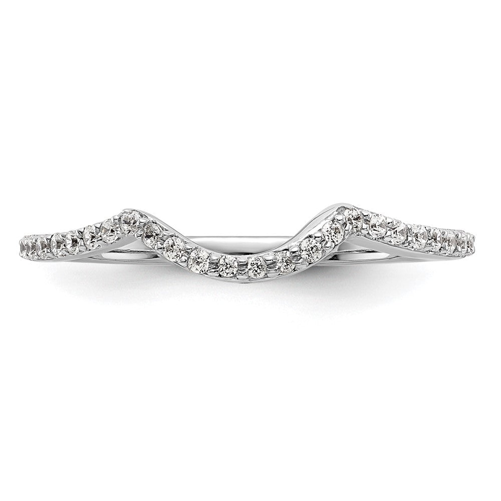Buy Stylish 14K White Gold Wedding Band with 1/8 Carat Diamond Accents