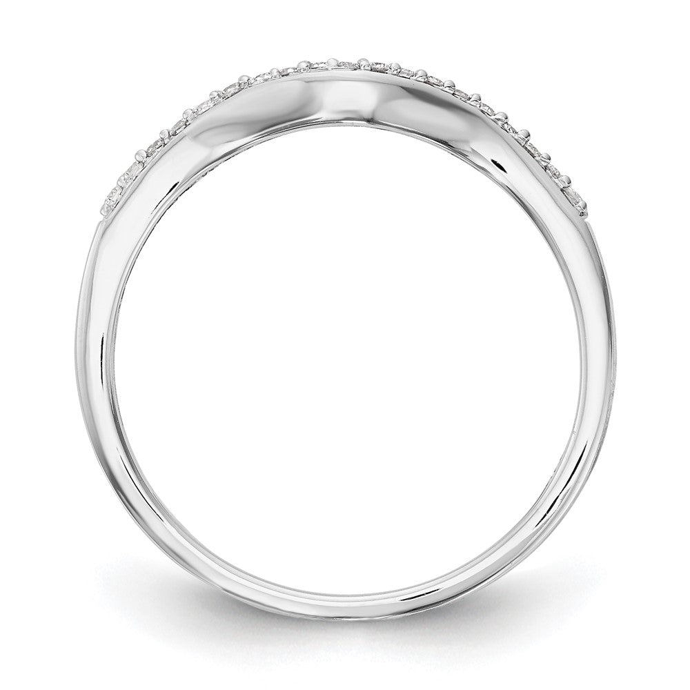 Exclusive 14K White Gold Wedding Band with 1/10 Carat Diamond - Stylish Value