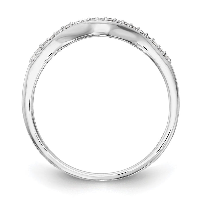 Exclusive 14K White Gold Wedding Band with 1/10 Carat Diamond - Stylish Value-2