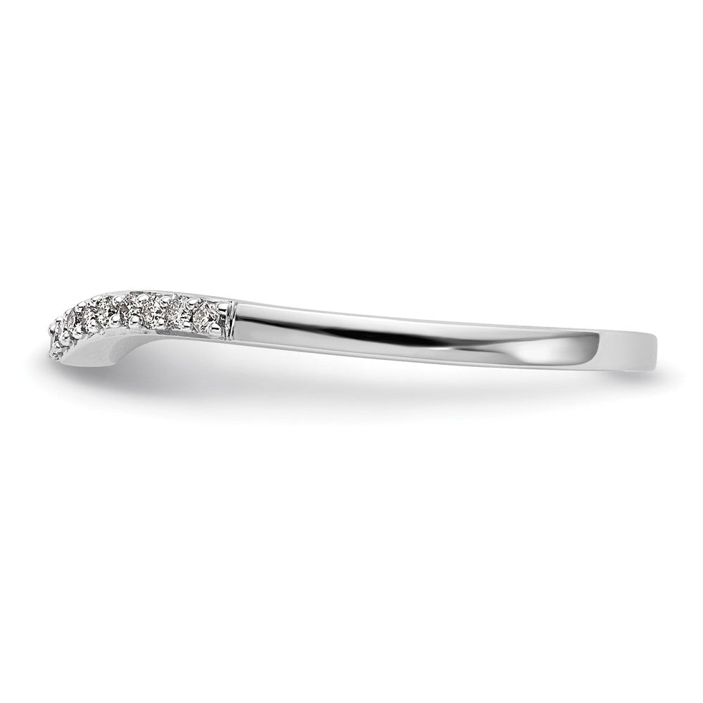 Exclusive 14K White Gold Wedding Band with 1/10 Carat Diamond - Stylish Value