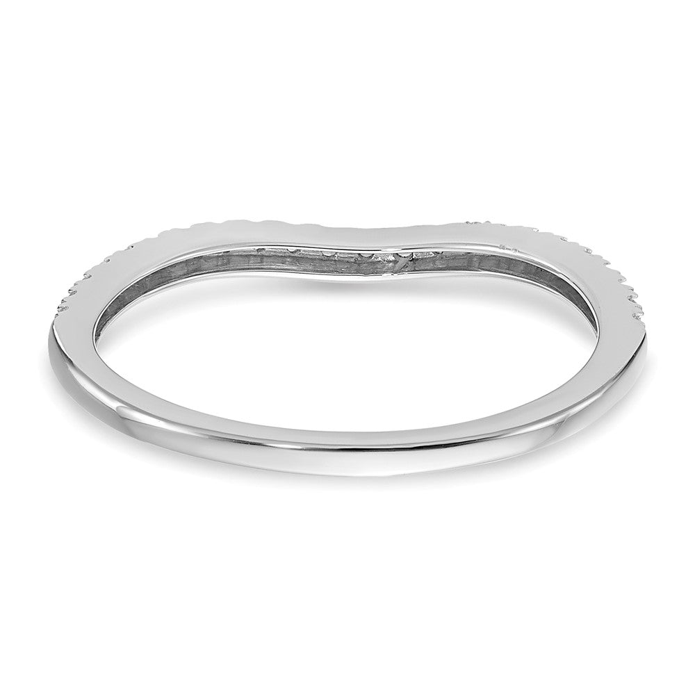 Exclusive 14K White Gold Wedding Band with 1/10 Carat Diamond - Stylish Value
