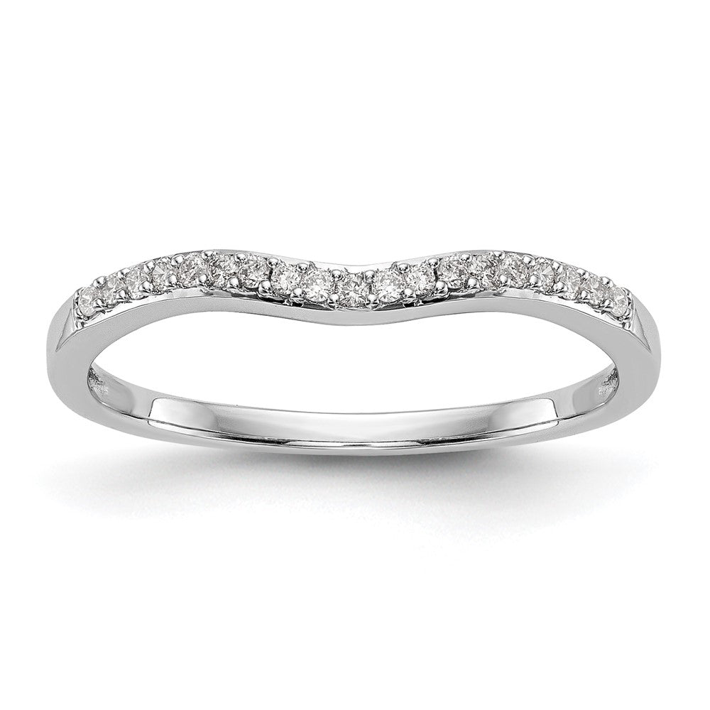 Exclusive 14K White Gold Wedding Band with 1/10 Carat Diamond - Stylish Value