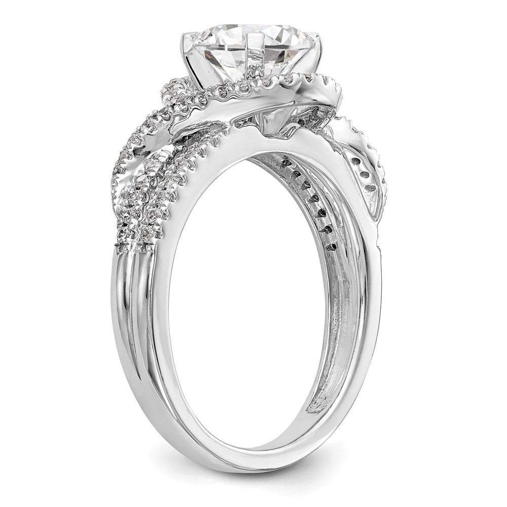 Buy Stylish 14K White Gold Halo Engagement Ring with 1/3 Carat Diamond