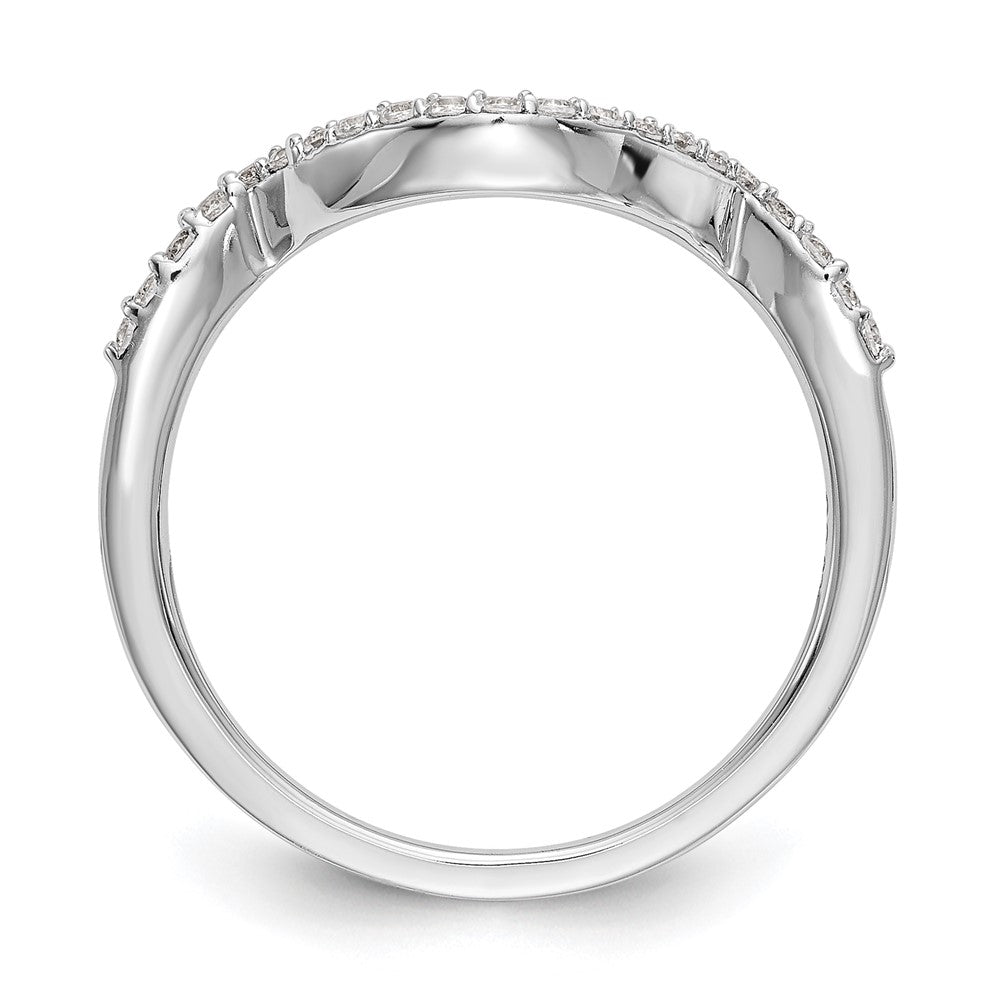 Buy Stylish 14K White Gold Wedding Band with 1/6 Carat Diamond Accents
