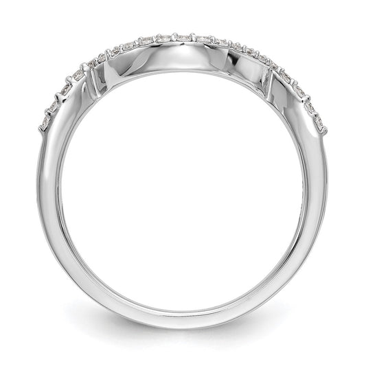 Buy Stylish 14K White Gold Wedding Band with 1/6 Carat Diamond Accents