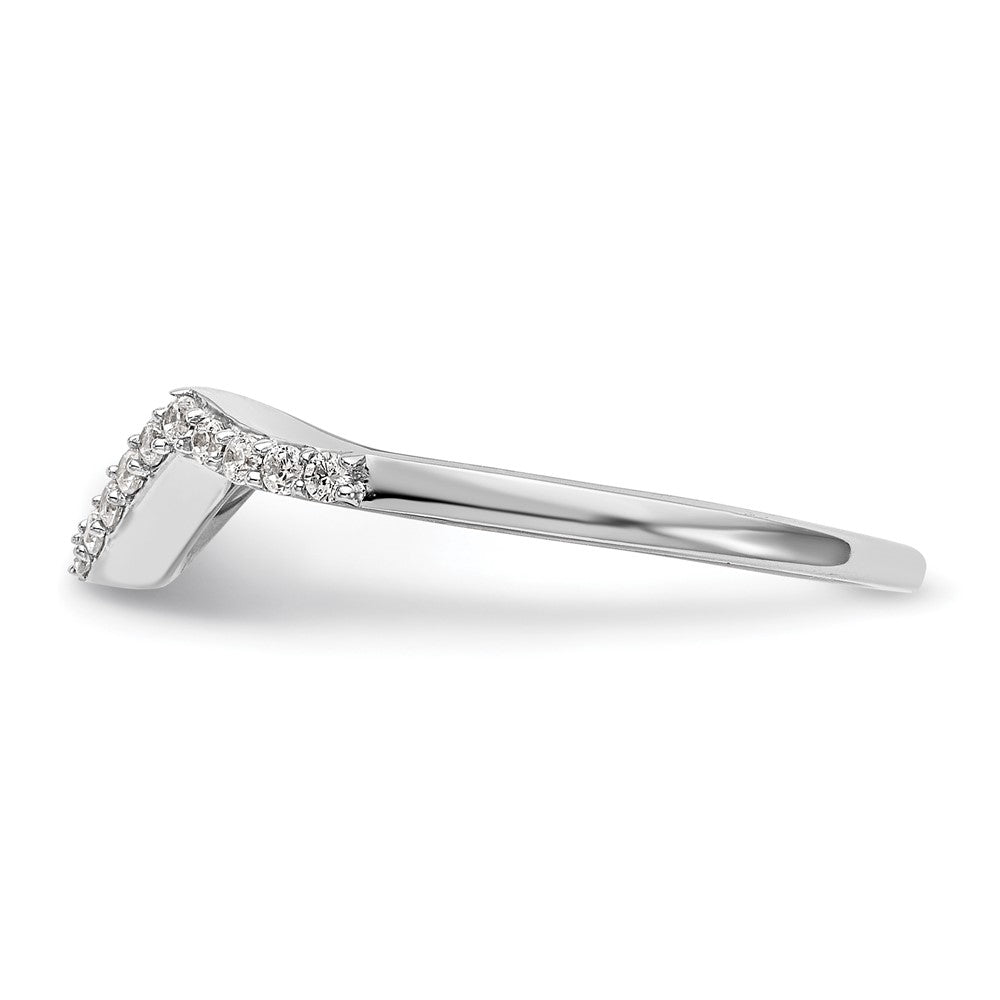 Buy Stylish 14K White Gold Wedding Band with 1/6 Carat Diamond Accents