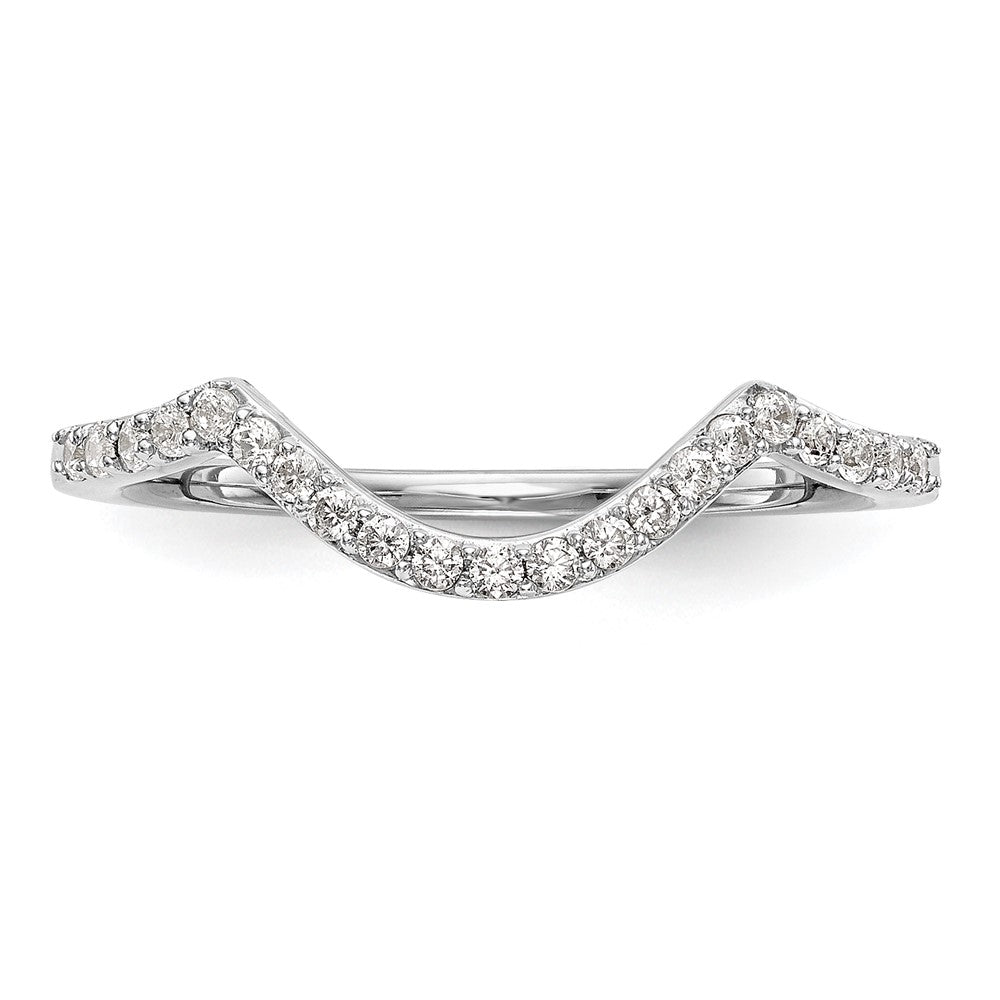 Buy Stylish 14K White Gold Wedding Band with 1/6 Carat Diamond Accents