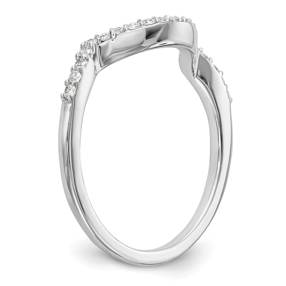 Buy Stylish 14K White Gold Wedding Band with 1/6 Carat Diamond Accents