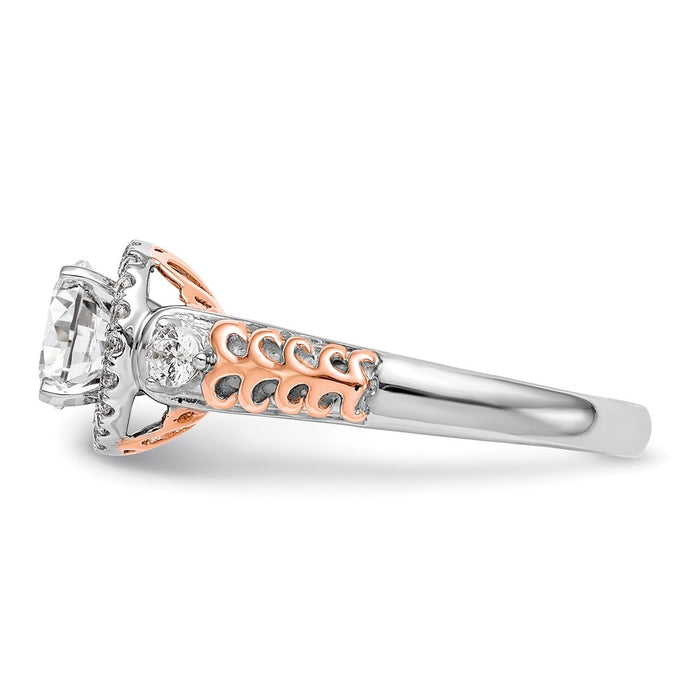 Buy Exclusive 14K Two-Tone Halo Engagement Ring Semi-Mount with 1/4 Carat Diamond-3