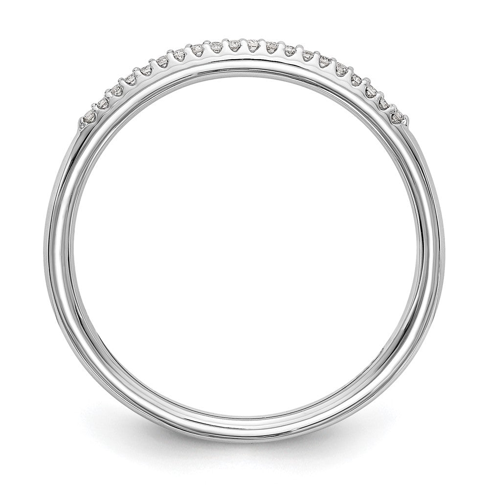Buy Stylish 14K White Gold Wedding Band with 1/20 Carat Diamonds
