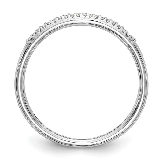 Buy Stylish 14K White Gold Wedding Band with 1/20 Carat Diamonds