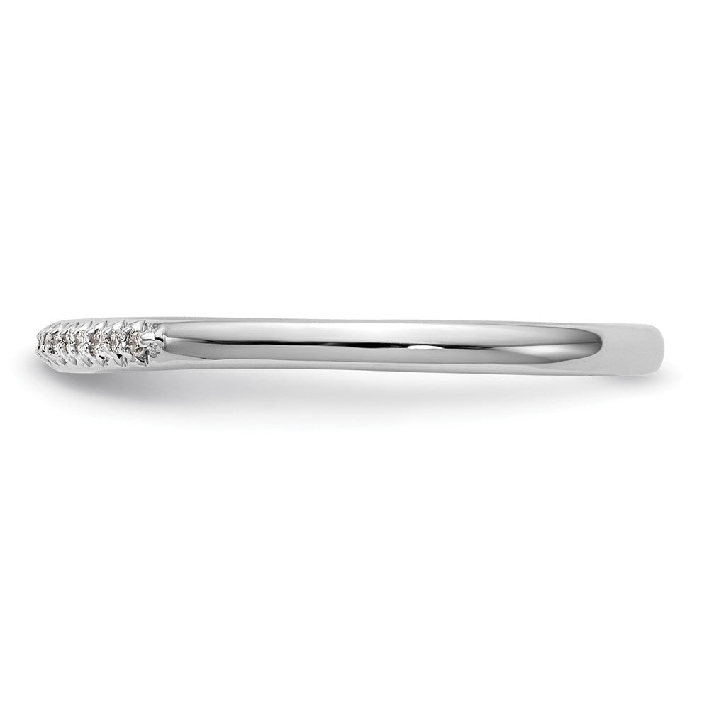 Buy Stylish 14K White Gold Wedding Band with 1/20 Carat Diamonds