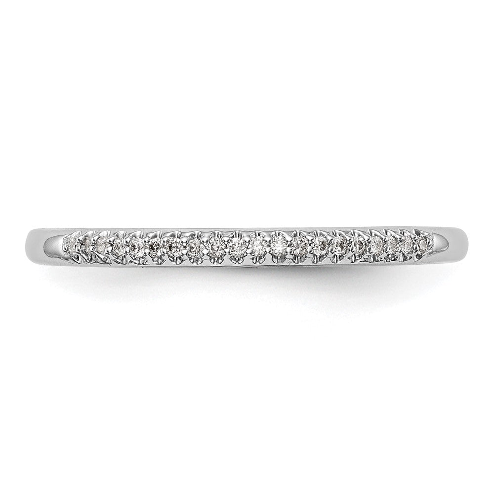 Buy Stylish 14K White Gold Wedding Band with 1/20 Carat Diamonds