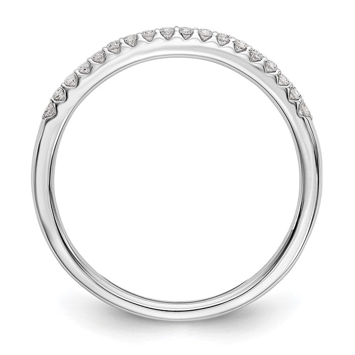 Exclusive 14K White Gold Wedding Band - 1/8 Carat Diamonds, Stylish Value-2